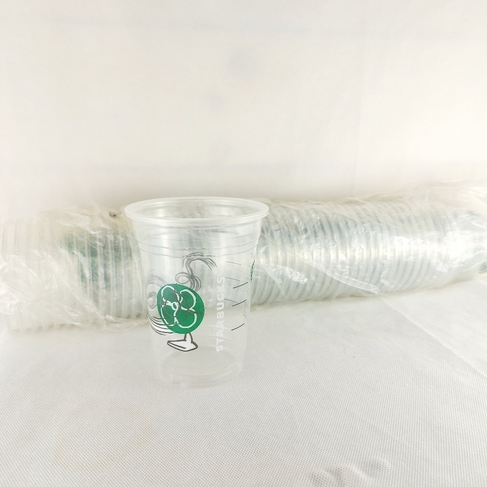 Starbucks 20oz Clear Disposable New Cold Drink Cups Comes In Sleeve of 50